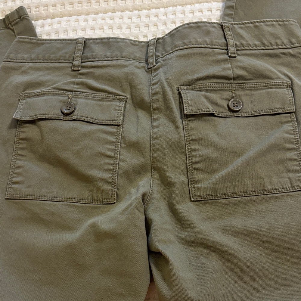 Loft Women's Olive Green Skinny Pants, Size 0P - Picture 5 of 6